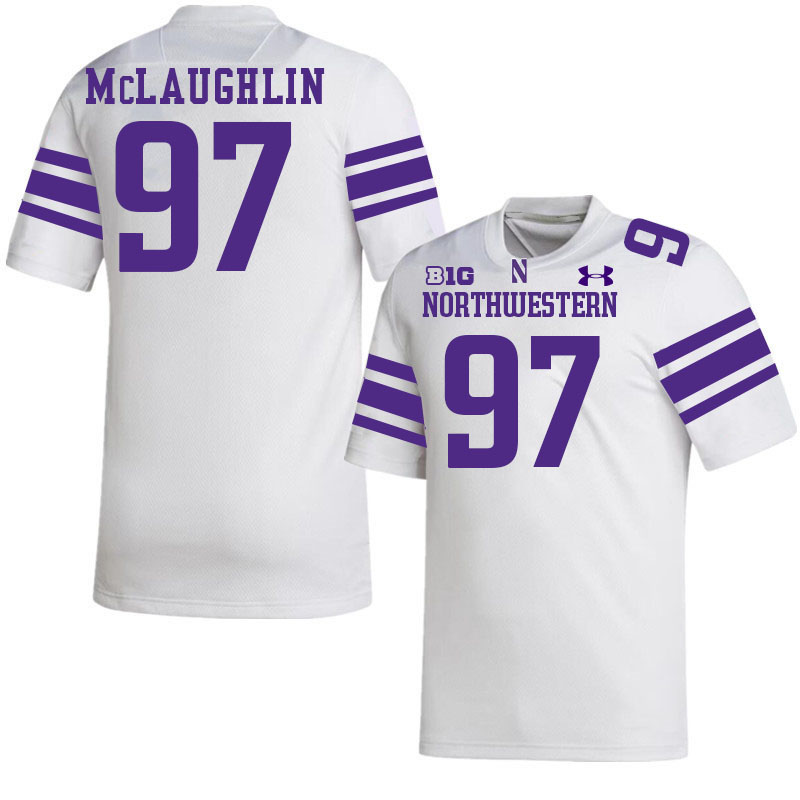 Northwestern Wildcats #97 Sean McLaughlin College Football Jerseys Stitched-White